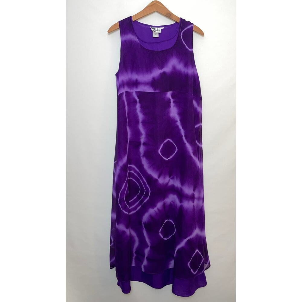 Hokus Pokus‎ Vintage Tie Dye Dress - Size M - Fully Lined with Vibrant Colors